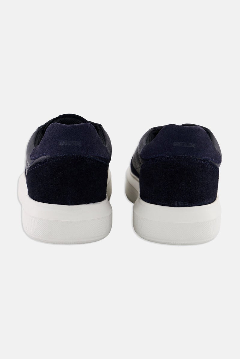 GEOX أحذية ميكرو سويد مزودة بأربطة للرجال، Navy - Image 2