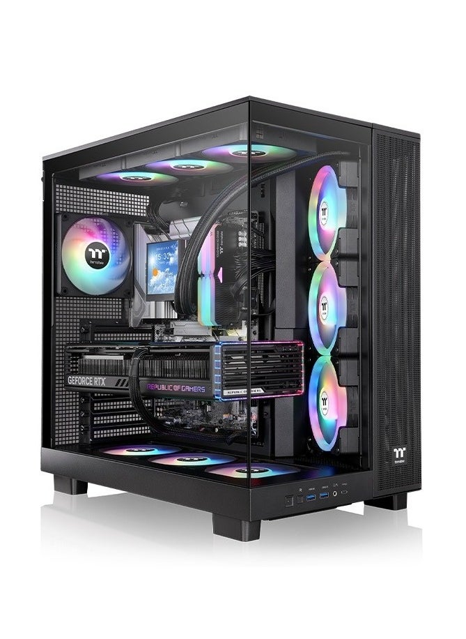 NANOTECH Shadow Titan Gaming PC - AMD Ryzen 7 9800X3D AM5 Processor, DDR5 32GB (2*16) Ram, 2TB Gen4.0*4 NVMe M.2 SSD, Nvidia GeForce RTX 5070 12GB GDDR7 Graphics Card, 3 Fan AIO Liquid Cooler, 750W Power Supply, Windows 11 Pro | Wi-Fi  - Image 1