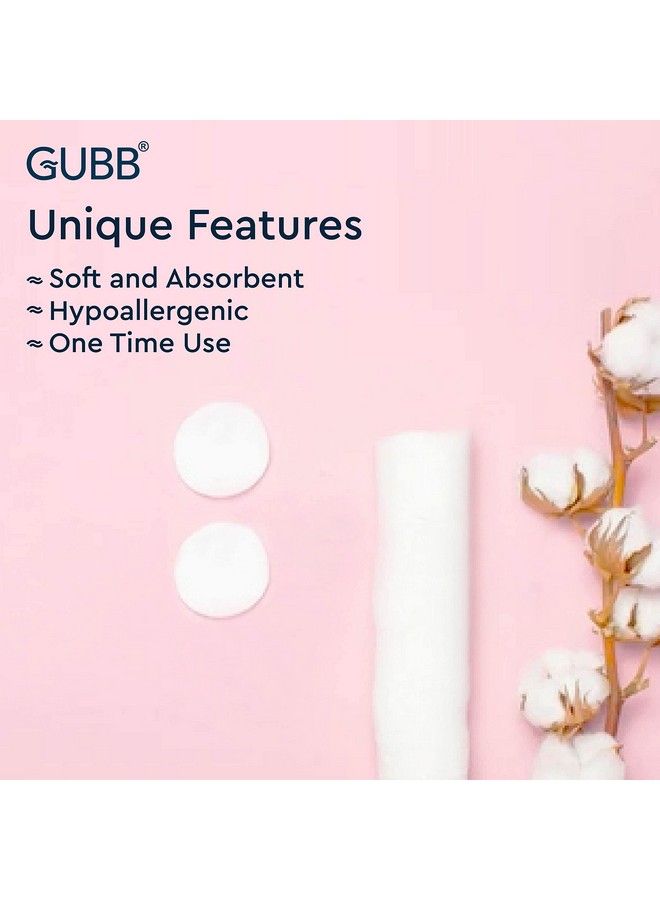 GUBB Cotton Pads Embossed 100 Pieces Swabs For Face Makeup Cleansing (200 Pieces Embossed) - Image 5