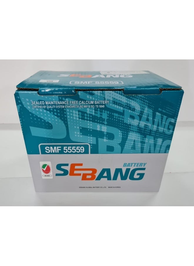 HTE Sebang Car Batteries Korea (Smf55559 / Din 55 / 12V 55Ah)  - Image 1