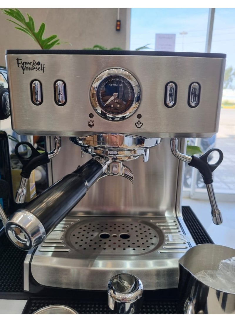 Generic 19 Bar Stainless Steel Italian Espresso Coffee Maker with Milk Frother – Compact High-Performance Espresso Machine for Latte, Cappuccino, Macchiato, and Espresso, Professional Coffee Brewer for Home & Office  - Image 2