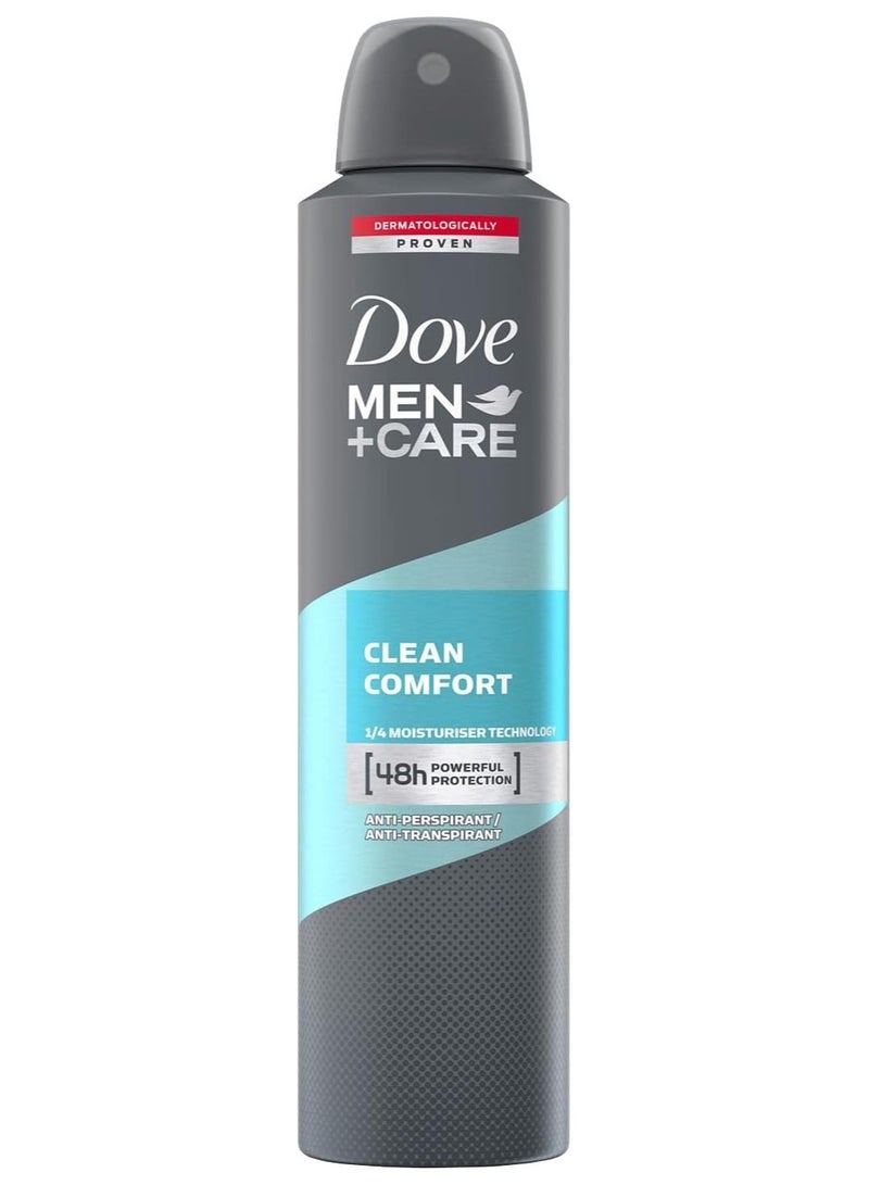 دوف مين+كير كلين كومفورت – مزيل عرق سبراي للرجال – 250 مل