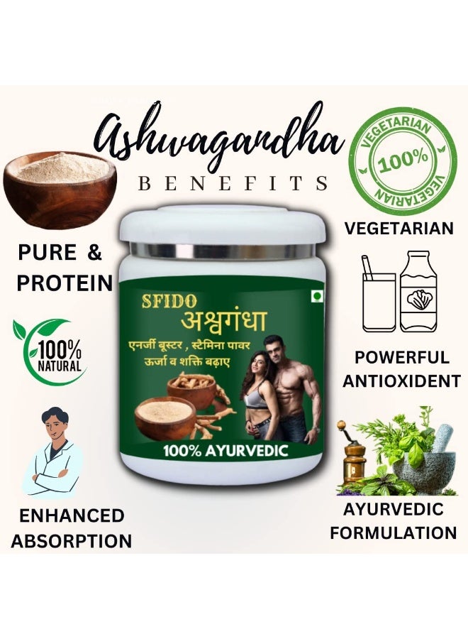 Ashwagandha | Increase Men's Stamina Power | Improve Body Strength | Body Energy | Vitality | Powder | Pack of 1 - Image 2