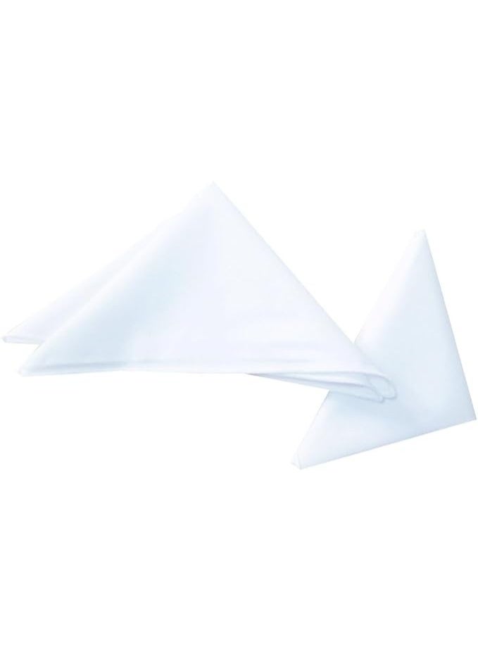 Men's White Cotton Handkerchief Pocket Square for suits - Image 2