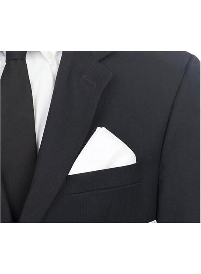 Men's White Cotton Handkerchief Pocket Square for suits - Image 1