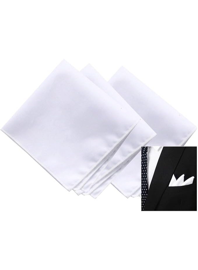 Men's White Cotton Handkerchief Pocket Square for suits - Image 4