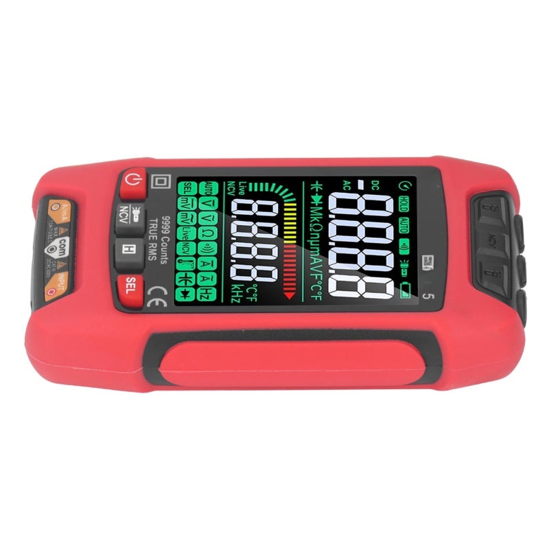 Digital Multimeter: 10A AC/DC Testing Capacity - Accurate Versatile Diagnostics With Backlight LCD Screen for Industrial Automotive Home Electrical Troubleshooting - Image 1