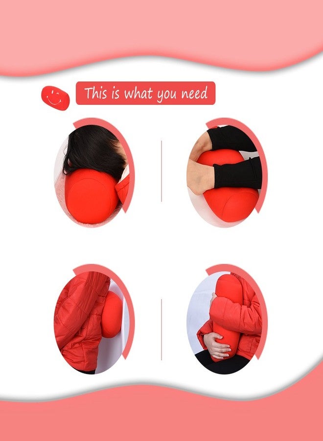 Zerodis Cylindrical Pillows Washable Extremely Comfortable Roll Pillows Round Cervical Neck Back Support Pillows Lumbar Bolster Leg Spacer for Spine and Neck Support During Sleep(Red) - Image 5