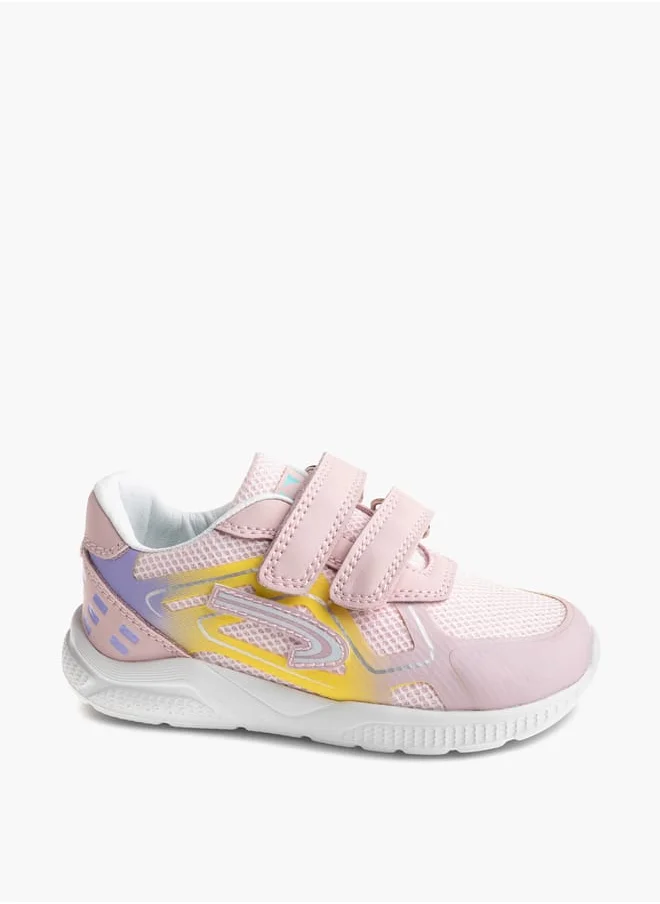 بابلوسكي Girls Textured Shoes With Hook & Loop Closure