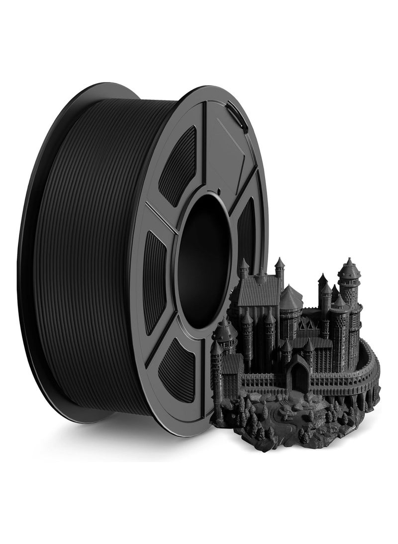 3D Printer Filament, PLA 1.75mm for Most FDM 3D Printer, High Fluidity, High-Speed Printing, Neatly Wound PLA Filament, Dimensional Accuracy +/- 0.02 mm, 1 kg Spool, Black - Image 1