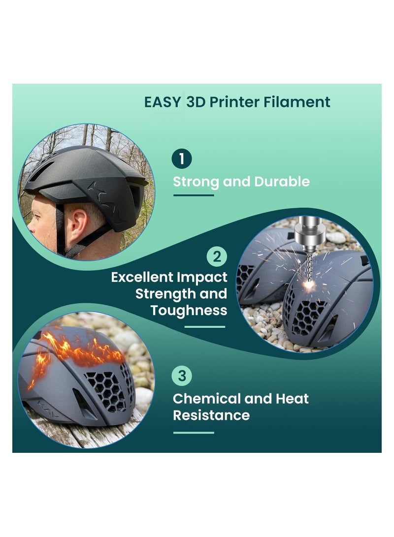 3D Printer Filament, PLA 1.75mm for Most FDM 3D Printer, High Fluidity, High-Speed Printing, Neatly Wound PLA Filament, Dimensional Accuracy +/- 0.02 mm, 1 kg Spool, Black - Image 3