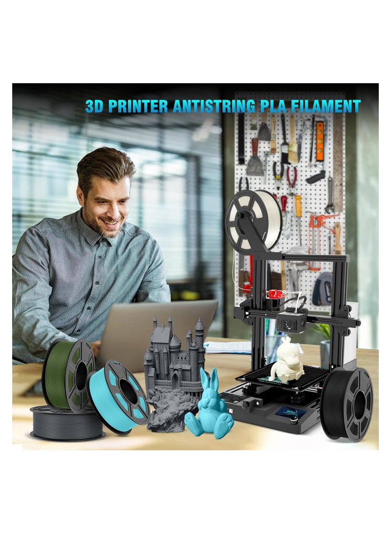 3D Printer Filament, PLA 1.75mm for Most FDM 3D Printer, High Fluidity, High-Speed Printing, Neatly Wound PLA Filament, Dimensional Accuracy +/- 0.02 mm, 1 kg Spool, Black - Image 5