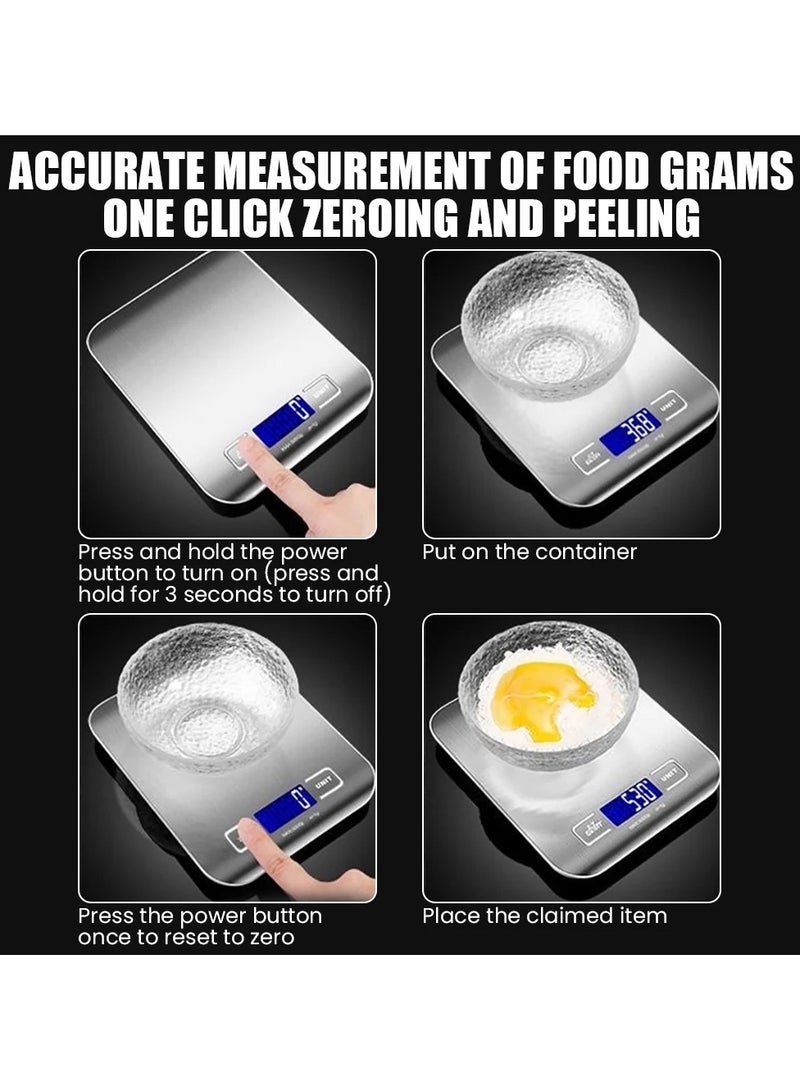 AROAQ Household Kitchen High-Precision Electronic Baking Scale - Small Food Scale, 10kg/1g Accurate Weighing - Image 3