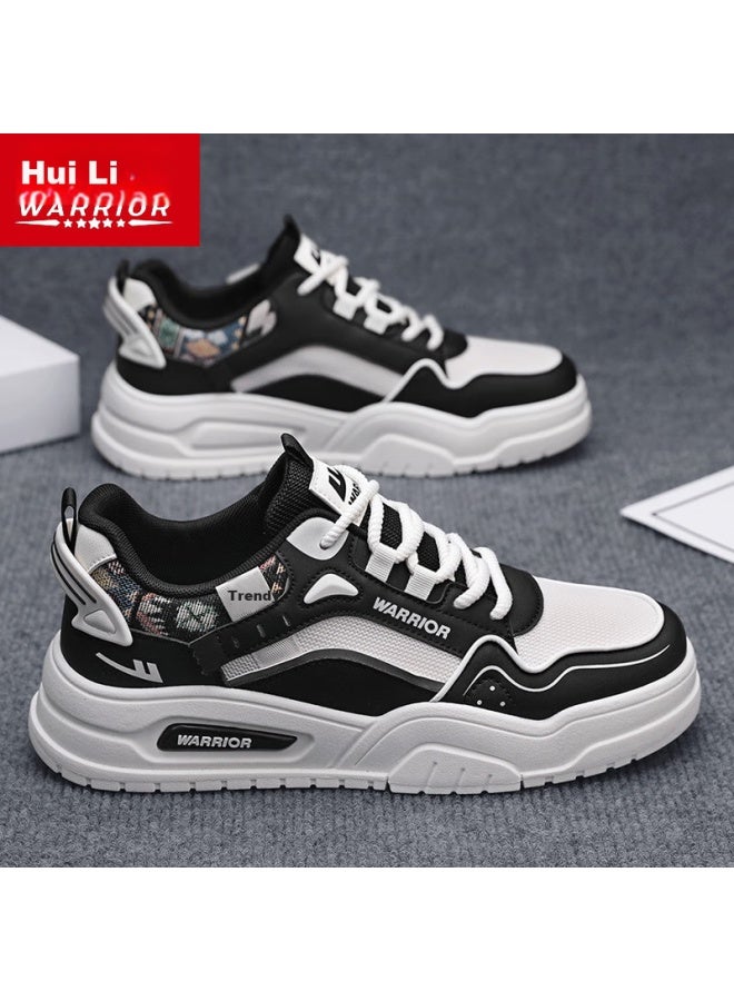 Pull Back Warrior Men'S Canvas Shoes Summer New Breathable Mesh Casual Sports Shoes Men Black/Light Khaki Size 41 - Image 1