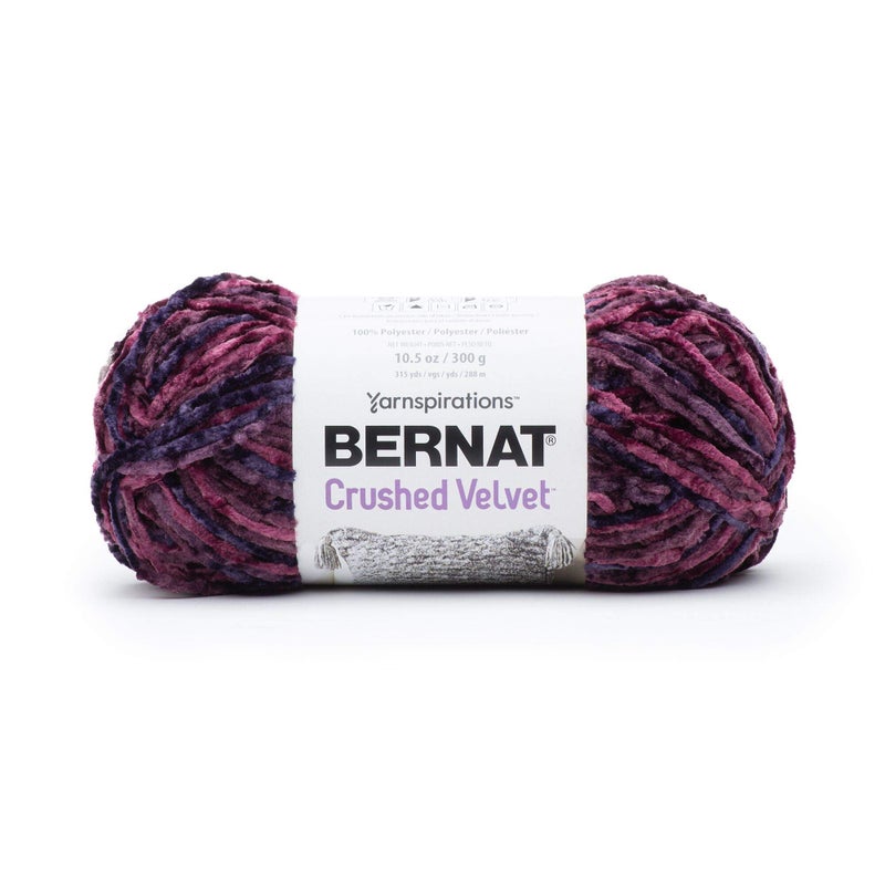Bernat Crushed Velvet Yarn Burgundy - Image 2