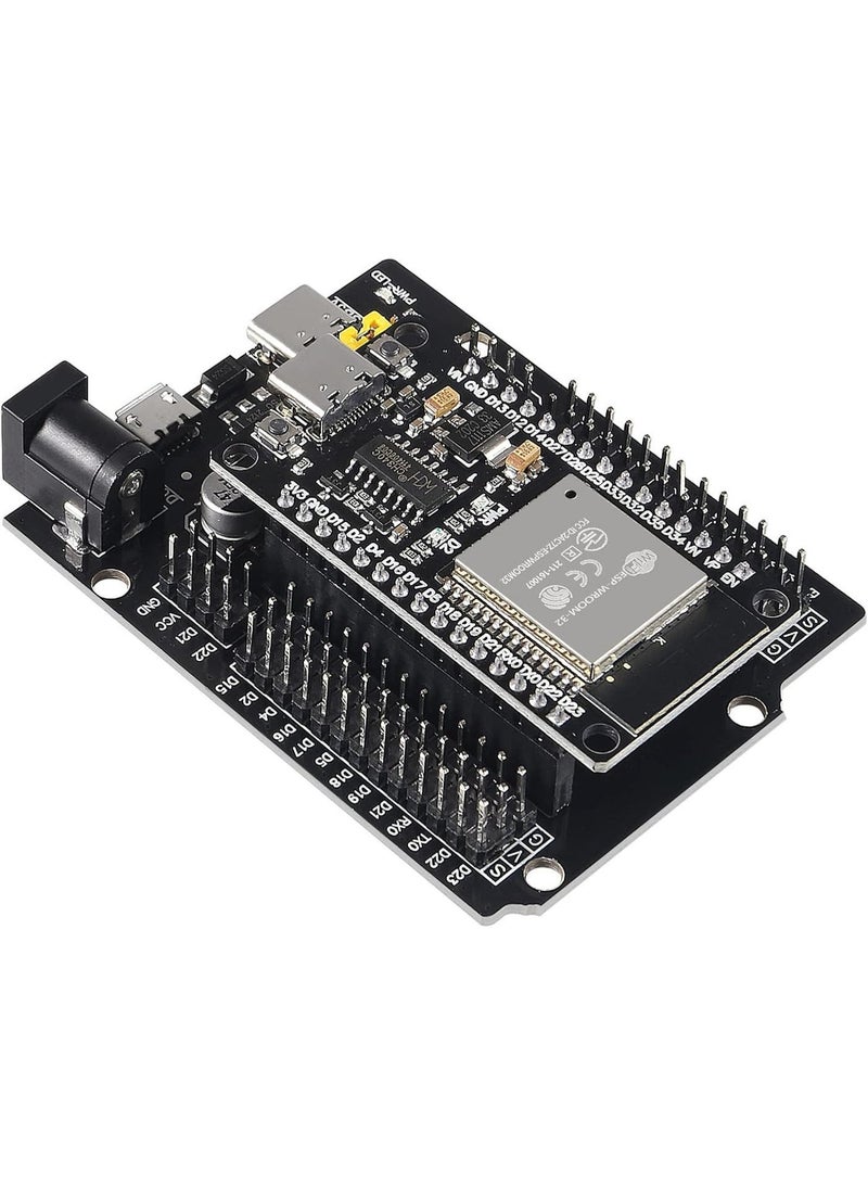 مجموعة لوحات تطوير من ESP32 ESP‑32S NodeMCU – لوحة توصيل (Breakout Board) مع WiFi وبلوتوث، 30 دبوس، واجهة مزدوجة من نوع Type‑C و Micro USB، ثنائي النواة، لوحة توسيع لأردوينو (Arduino). - Image 5