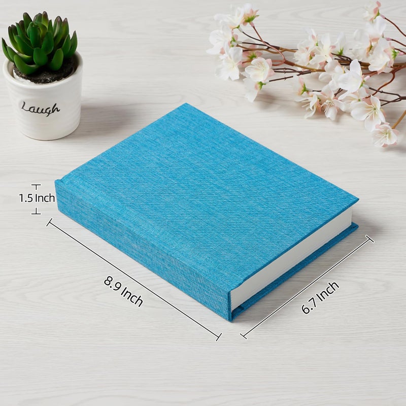 Pssoss Photo Album 5X7 With Writing Space Linen Cover 5X7 Photo Album Book Holds 20 Photos Ideal For Wedding Theme-Album And Baby Photo Albums (Blue 20 Pockets) - Image 2