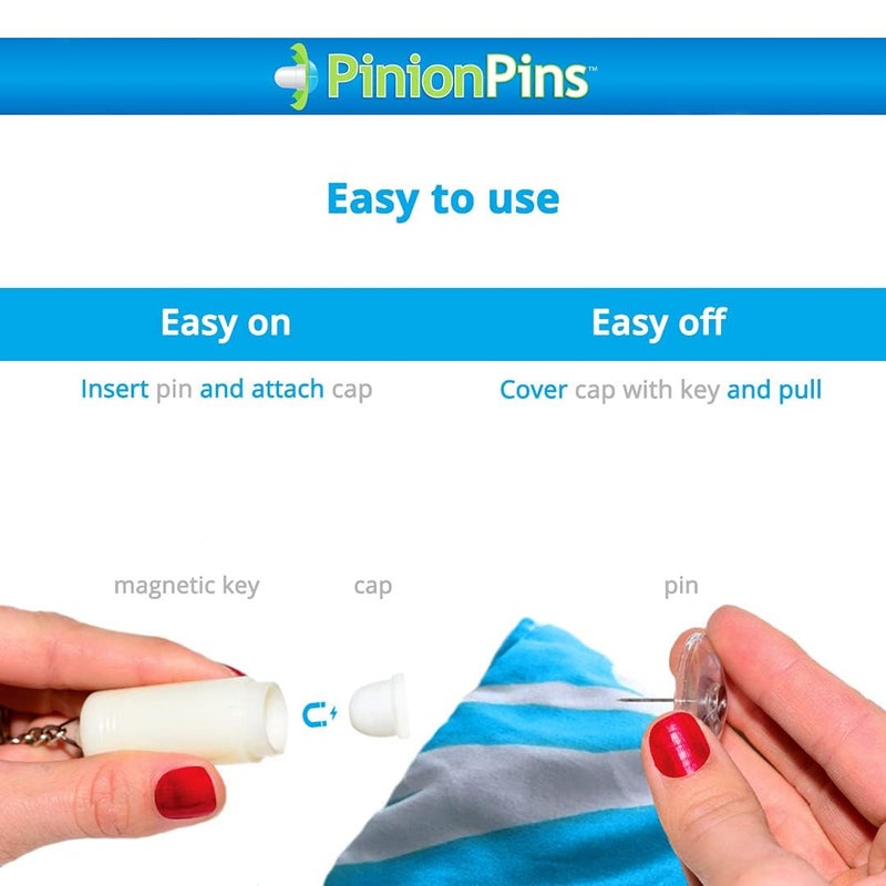 Pinion Pins PinionPins Clear Magnetic Duvet Clips with Magnetic Key for Easy Removal. Pack of 16 Comforter Fasteners That are Safe Locking and Holds up to 10lbs  - Image 2