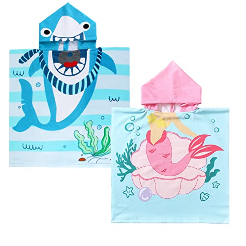 NovForth Bath Towel for Toddler Boys, Pool Hooded Towel for Kids, Hooded Beach Towel Poncho for Bath/Pool/Beach Swim Cover - Image 1