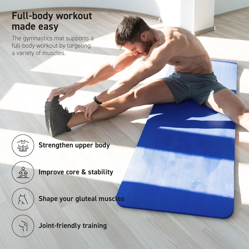 MSPORTS Yoga Mat Premium Non Slip Thick – Extra Comfortable Exercise Mat for Home Workouts, Pilates, Stretching & Gym – Cushioned NBR Foam, Gym Mat with Strap, for Women & Men - Image 5