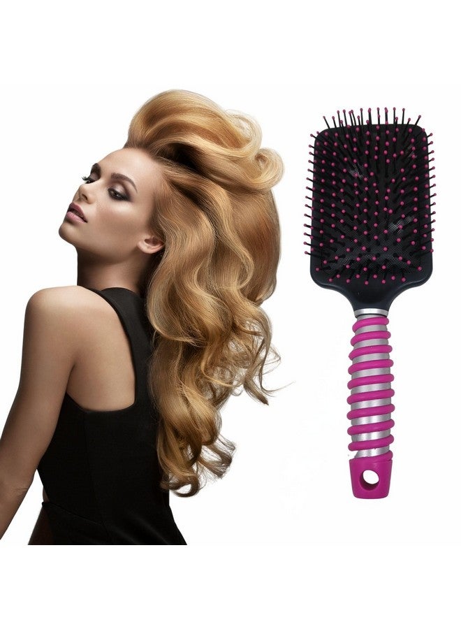 سكارليت لاين فرشاة مجداف كبيرة بشعيرات بأطراف كروية مرنة وناعمة من النايلون للحصول على شعر سميك ومجعد ومفرود ورقيق وطويل وقصير وجاف رطب للرجال والنساء_وردي - Image 3