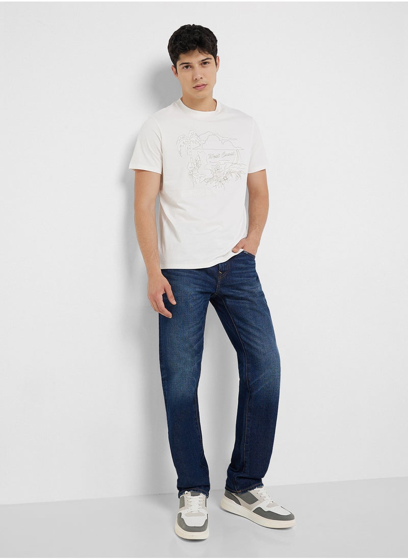 GUESS West Coast Palm Crew Neck T-Shirt  - Image 4