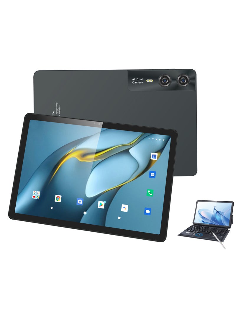 سي آيديا 10.95" جهاز لوحي أندرويد 15 مع لوحة مفاتيح تعمل باللمس لاسلكيًا 8GB RAM 1TB تخزين 5G شريحة مزدوجة WiFi GPS بلوتوث جهاز لوحي للأطفال والعائلة CM1100 Plus أسود - Image 1