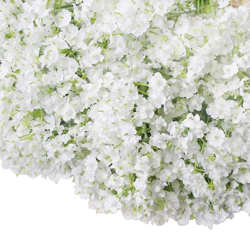 Bringsine Baby Breath Gypsophila White Fake Artificial Flowers for DIY Wedding Bouquets Bridal Shower Centerpieces Arrangements Party Tables Decorations 60 Pieces/Pack - Image 1