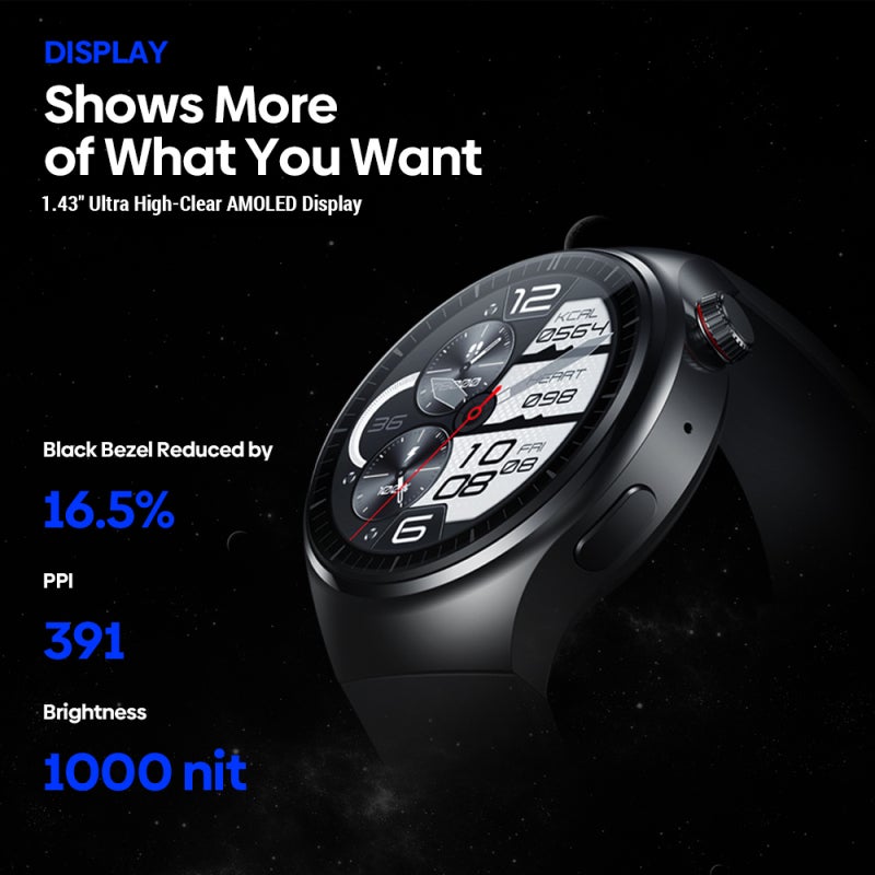Zeblaze Smartwatch Amoled Display Rotating Crown Health Monitoring Smartwatch - High-Clear Display Exercise Tracking Smartwatch For Health Management - Image 2