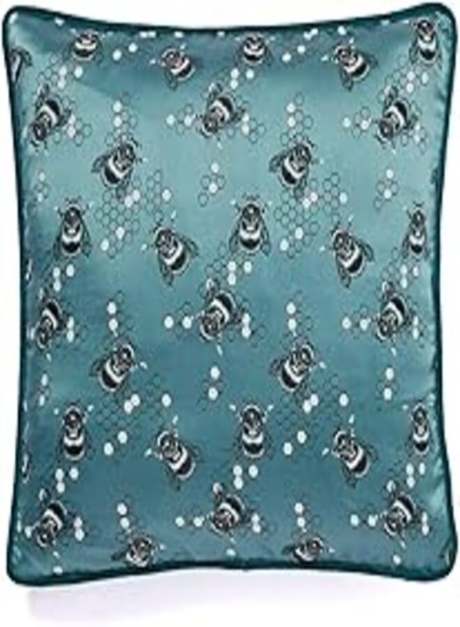 Matalan Bee Jacquard Direct Fill Cushion, 46 cm x 46 cm Size, Teal