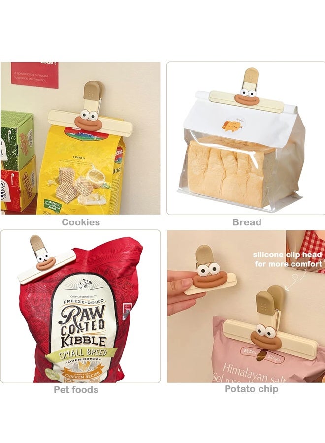 HOMESTAR 4Pcs Chip Bag Clips ，Multipurpose Food Bag Clips for Kitchen Storage, Heavy Duty Plastic Seal Clips for Snacks (2 Large+2 Small) - Image 4