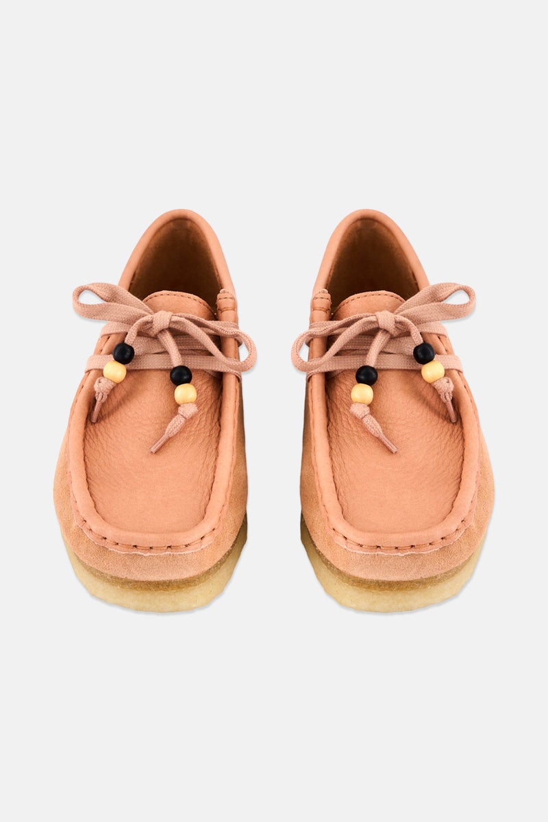 clarks Women Standard Wallabee Lace Up Shoes, Peach  - Image 4