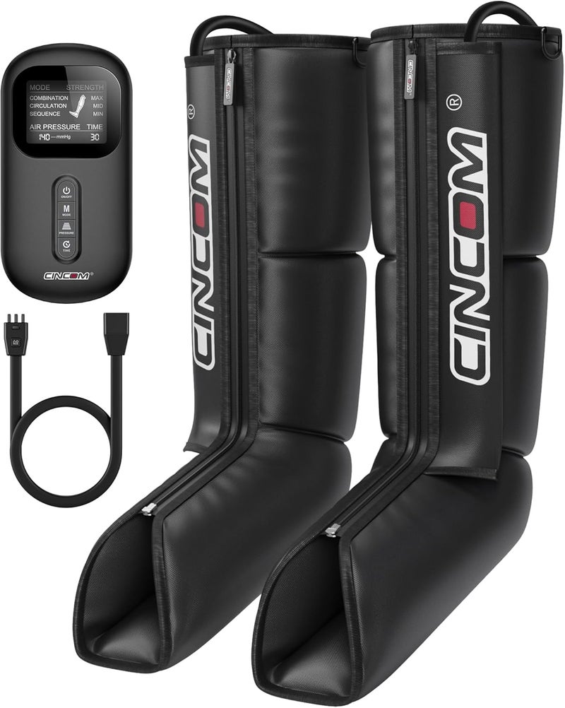 CINCOM Leg Massager for Circulation and Pain Relief Air Compression Boots Helpful for Relaxation Swelling and Edema Gifts for Mom and Dad Athletes Recovery FSAHSA - Image 1