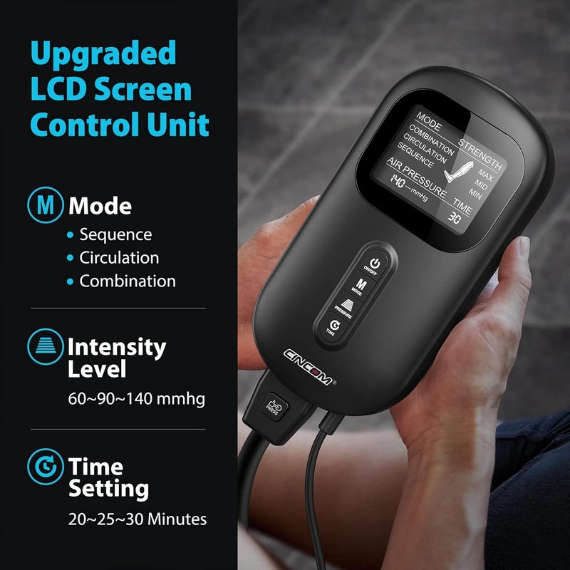 CINCOM Leg Massager for Circulation and Pain Relief Air Compression Boots Helpful for Relaxation Swelling and Edema Gifts for Mom and Dad Athletes Recovery FSAHSA - Image 2