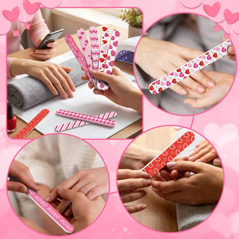 luck sea 52PCS Valentines Day Nail Files Bulk Gifts Bags for Women, Galentines Emery Boards for Natural Fingernail Care for Adults Valentine Exchange Goodie Bag Stuffers Holiday Birthday Party Favors - Image 5