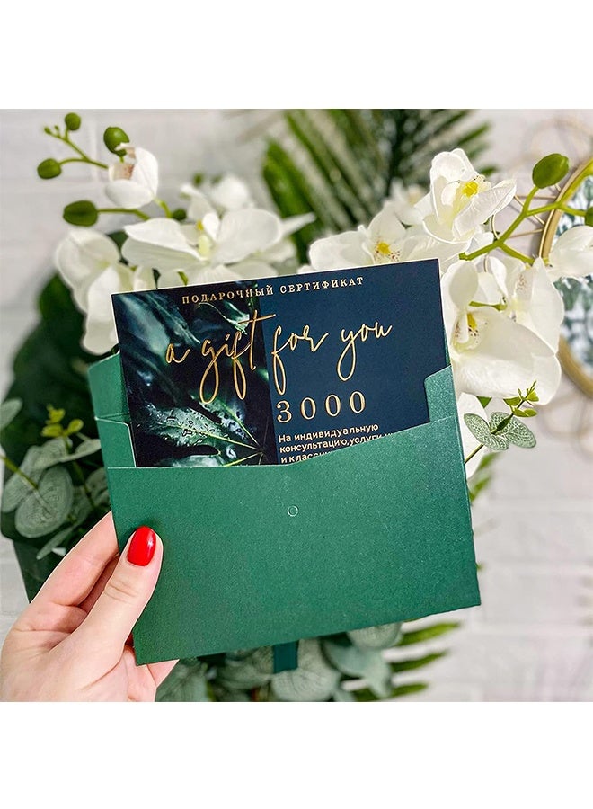 24 قرص بطاقة هدايا ملونة، 8 × 4 بوصة قوس بطاقة تحية، أغلفة جميلة لؤلؤية لبطاقة العمل، دعوات عيد الميلاد، رسالة - Image 3