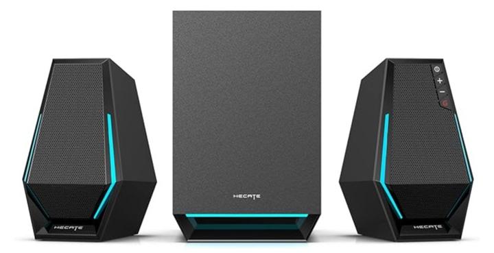 Edifier G1500 MAX 2.1 Computer Speakers System, 60W Hecate Gaming Speakers with Subwoofer, RGB Light, Bluetooth 5.3, USB, Type-C, 3.5mm AUX Input, Black