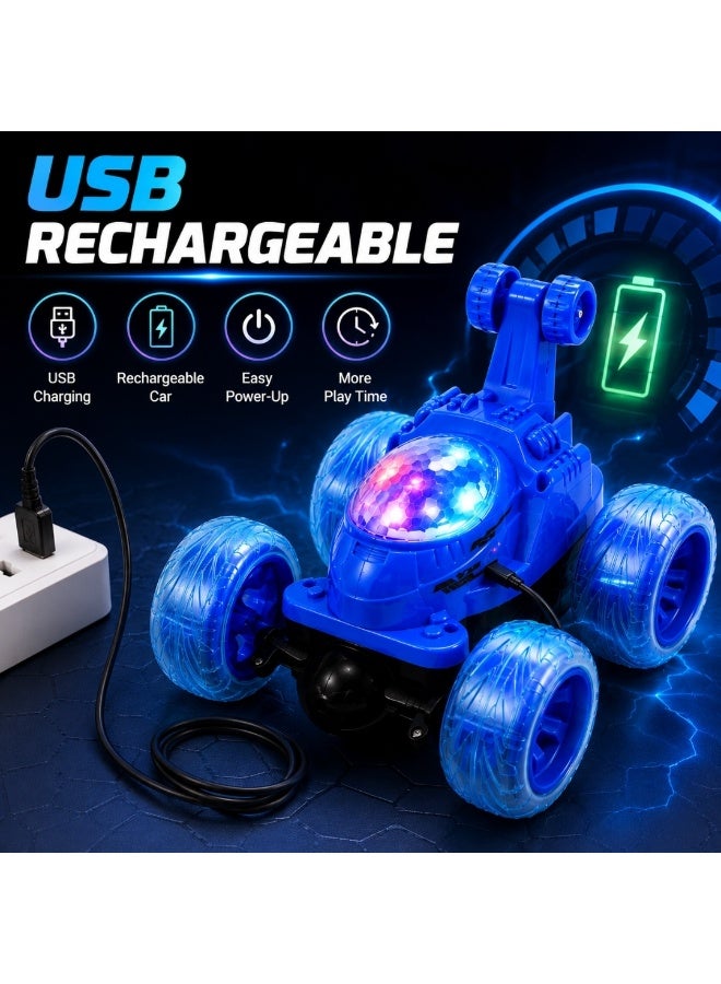 سيارة ألعاب تعمل بالتحكم عن بعد، تدور 360 درجة، مزودة بإضاءة LED وشحن USB، مناسبة للأطفال الأولاد - Image 5