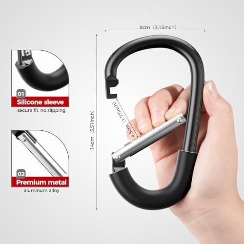 SURDOCA Stroller Hooks, Large Stroller Hooks for Bags, Universal Stroller Clips and Hooks, Mommy Hook for Stroller Heavy Duty, Stroller Accessories for Mom - Image 3