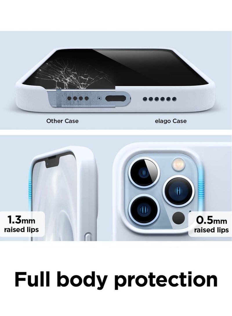 Elago Silicone for iPhone 13 Pro MAX Case Cover - Light Blue - Image 5