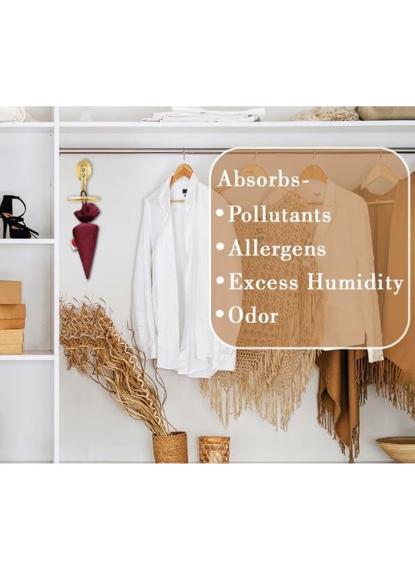 RUNBUGZ - RunBugz Activated Carbon Air Purifier Cone to remove Odor and Moisture from Car Bathroom and Kitchen 100 Grams Coconut Activated Charcoal Classic Maroon - Image 1