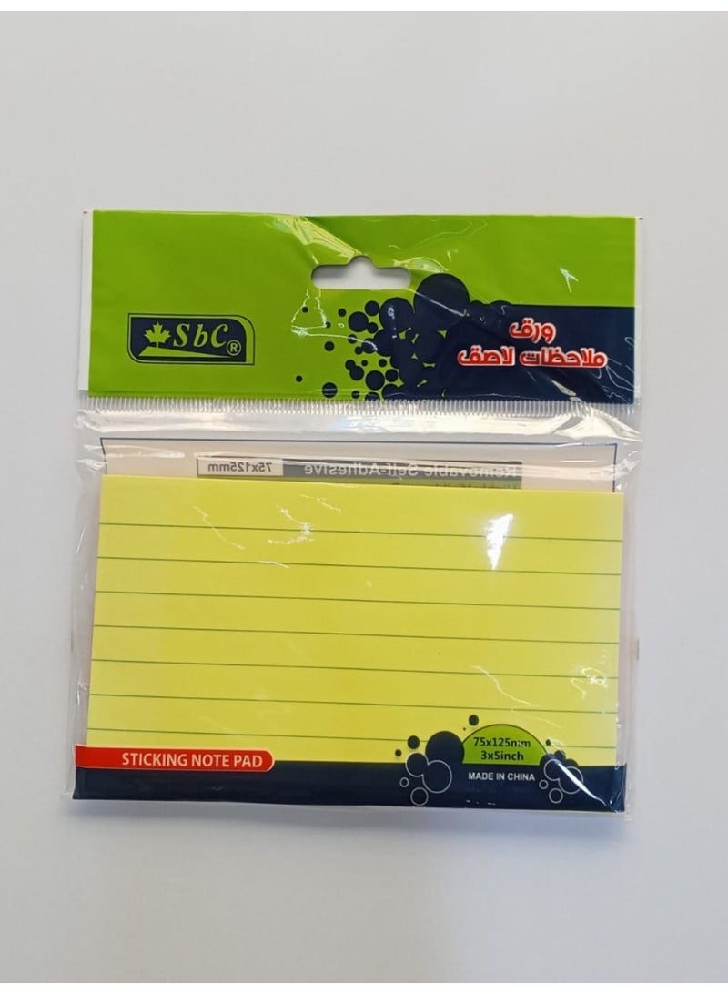 SBC STICKY NOTE PAD 5X3,75x125m