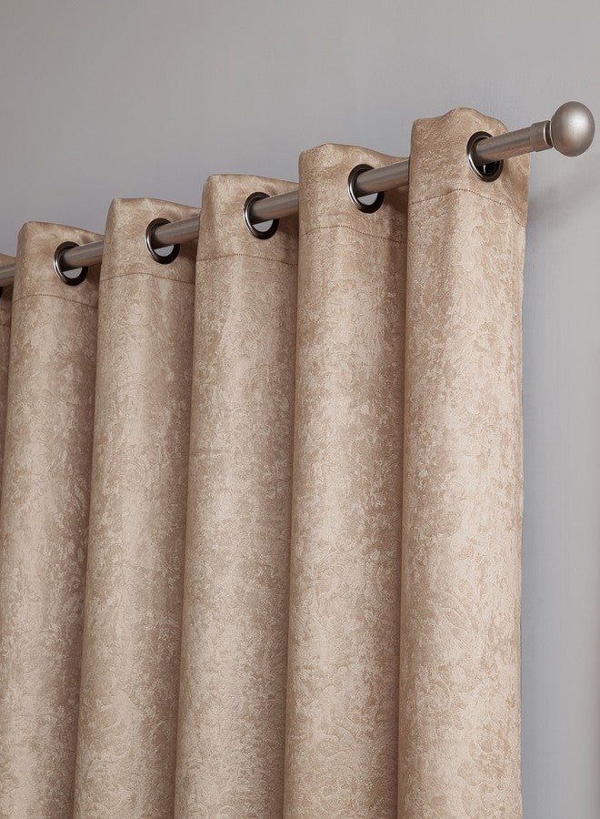 لينين زون ستائر عريضة للغاية من LinenZone بنقشة دمشقية، لون بني رمادي، تُستخدم كستائر للفناء، أو النوافذ الزجاجية المنزلقة، أو لتزيين الأبواب الخلفية. (إيفلين 102 × 84، لون رمادي رمادي) - Image 3