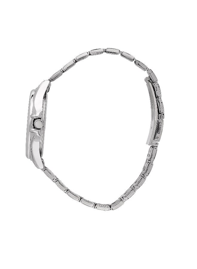 Chronostar Men's White Round Analog Dial with Silver Stainless Steel Band Watch - 43mm - R3753121002 - Image 5