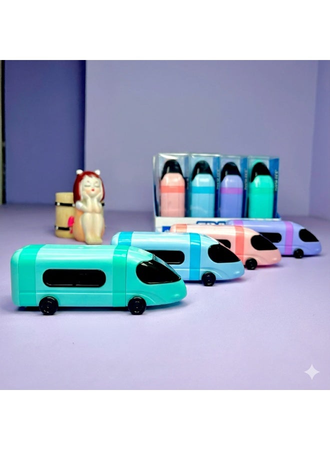 تشنغدا مبراة قطار مزدوجة مع ممحاة - أزرق - Image 3