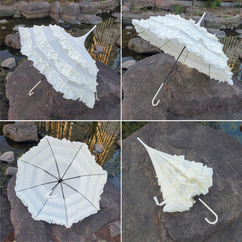 Waterproof Dacron Umbrella with Fiberglass Frame - Manual Open/Close for Rain and Sun Protection - Image 3