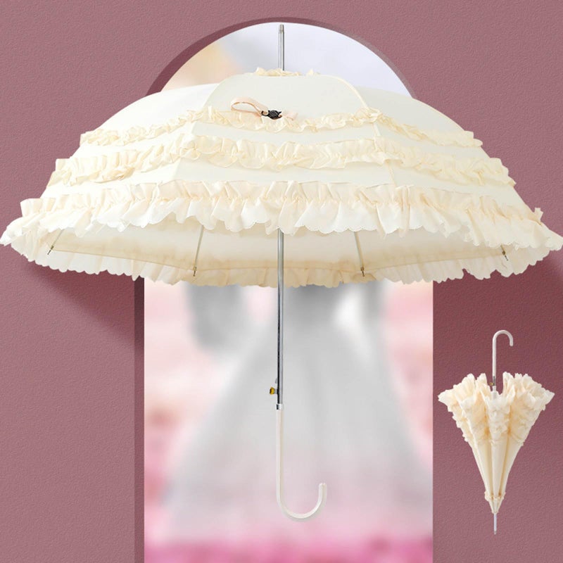Waterproof Dacron Umbrella with Fiberglass Frame - Manual Open/Close for Rain and Sun Protection - Image 2