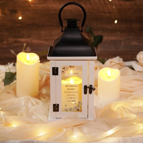 Homemory Memorial Lantern Bereavement Sympathy Gifts for Loss of Loved One, Memorial Gifts for Loss of Mother Loss of Father in Memory of Loved One Remembrance Gift with LED Candle & Remote - Image 2