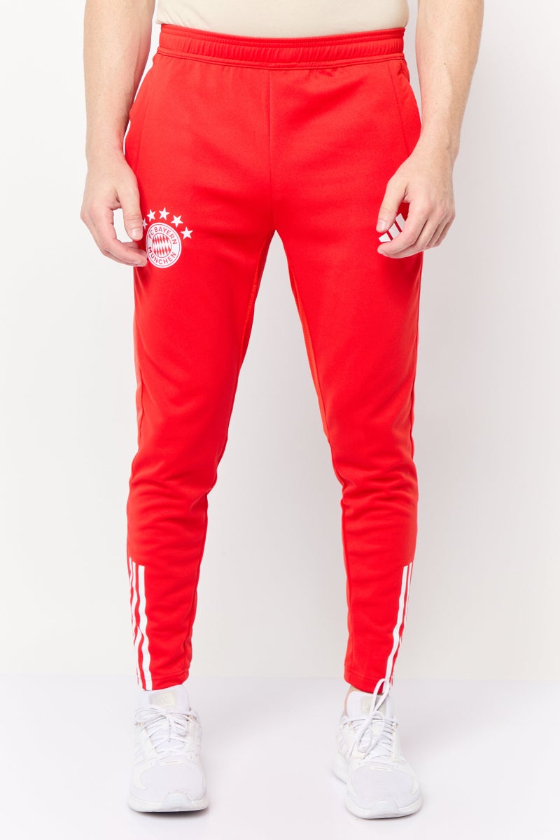 Adidas سروال رياضي للرجال مع حبل سحب، أحمر - Image 1