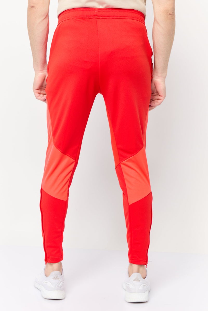 Adidas سروال رياضي للرجال مع حبل سحب، أحمر - Image 4